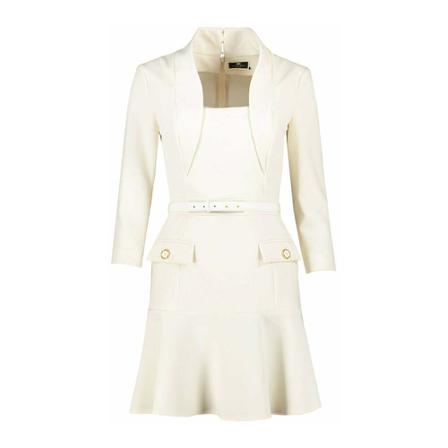 Elisabetta Franchi Short Dresses , Wit , Dames , Maat: S Casual jurken