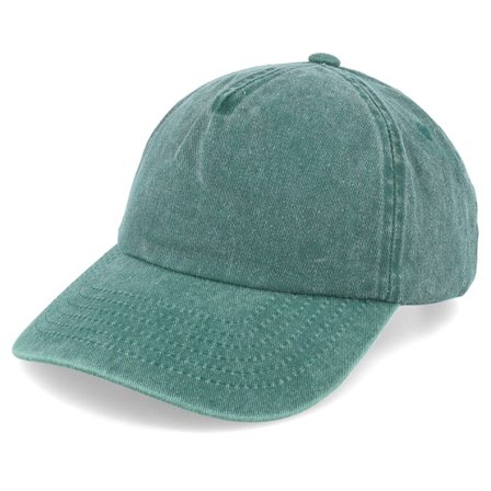 Beechfield - Vintage Washed Bottle Green A-Frame Dad Cap Unconstructed Green Cap - @ Hatstore