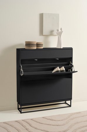 Jotex - Skoskap Matt svart grantham matt svart - LYCKEBY - Kjøp Skohylle hos Jotex