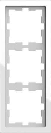 Schneider Electric MTN4030-6520 Kombinationsram 3-fack, glas Kristall, vit, Strömbrytare & vägguttag