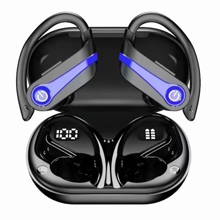 Langattomat nappikuulokkeet 72H Kuulokkeet mikrofonilla Over Ear Bluetooth 5.3 USB-C Pikalataus, Painikeohjaus, IPX7 Vedenpitävät kuulokkeet iPhone 