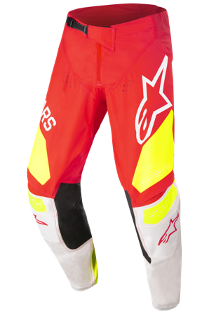 Pantaloni Cross Bambino Alpinestars Racer Factory Rosso-Bianco-Giallo 23