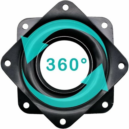 4 kappaletta laiskaa metallista pyörivää lautasalustaa 360 asteen kääntyvällä kiinnikkeellä, B