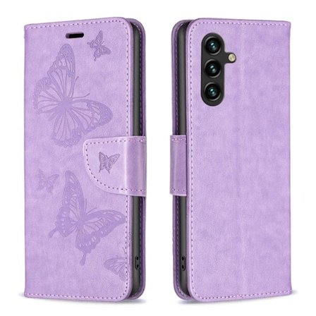 Butterfly Samsung Galaxy A35 skinnveske - Lilla