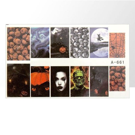 Vanddekaler - Halloween - A661 - Til negle