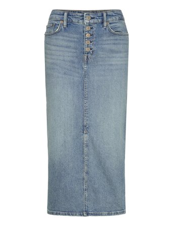 Lauren Ralph Lauren Denim Pencil Midi Skirt - Blue - 34