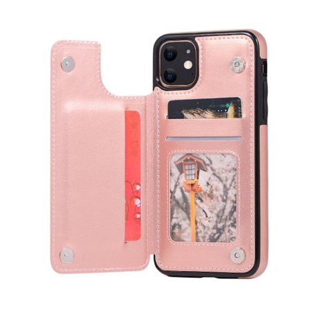iPhone 11 Case with Card slots - Rose Gold