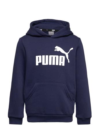 Ess Big Logo Hoodie Fl B PUMA Navy