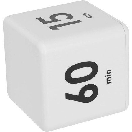 Cube Timer til Tidsstyring og Køkkenur, Træningsur, Roterende Digital Timer, Workshops, Pomodori (15-20-30-60 minutter)