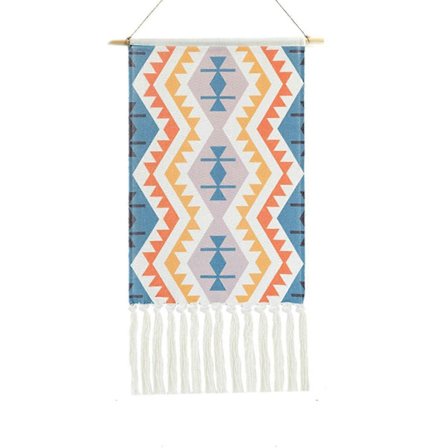 Makrame Vægophæng Boho Vævet Tapestry Vægdekoration[D]