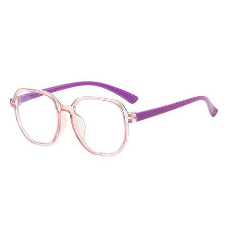 Barn Anti-Blue Light Glasögon Runda Glasögon LILA