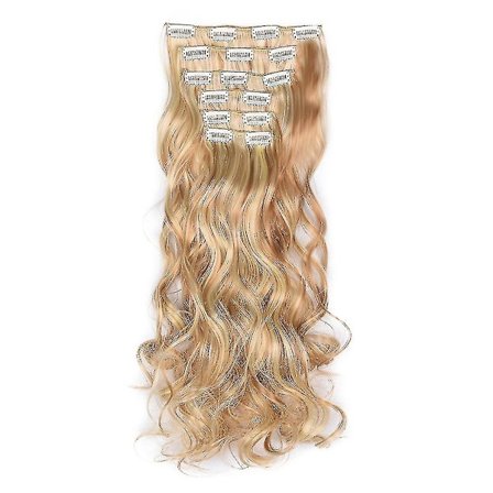 Real As Remy Fashion Hair Long Clip In Hair Extensions Full Head Curly Wig