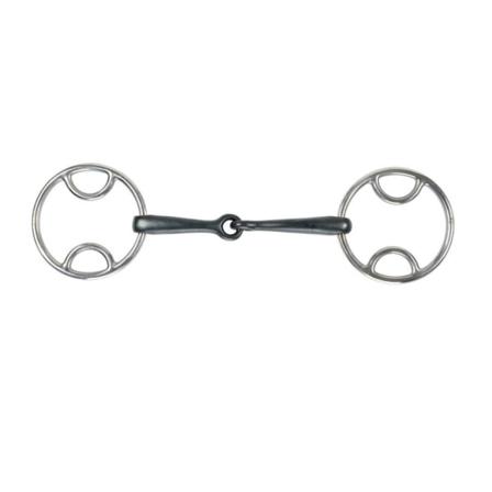 Shires Sweet Iron Jointed Horse Bevel Bit 4.5in Black