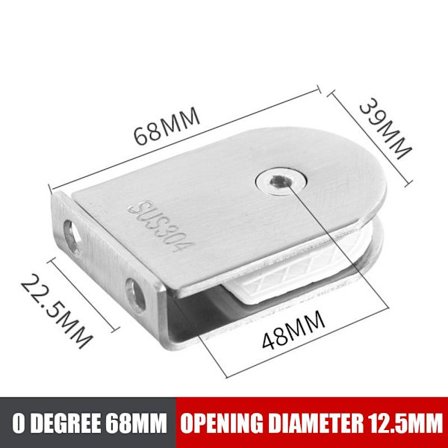 Glasdörrgångjärn Ramlös klämma STYLE 3 STYLE 3