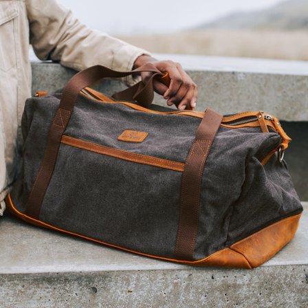 Bolsa de viaje gris y canela Shem para hombres - Bolsas de viaje
