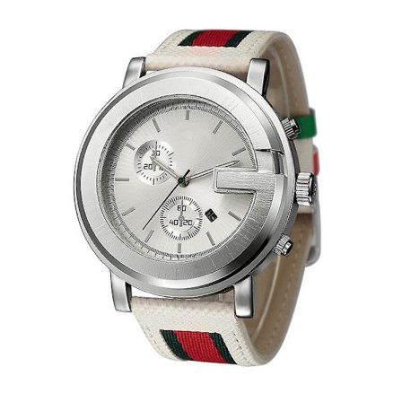 Trendig Herrarmbandsur med Luminous Sport Quartz