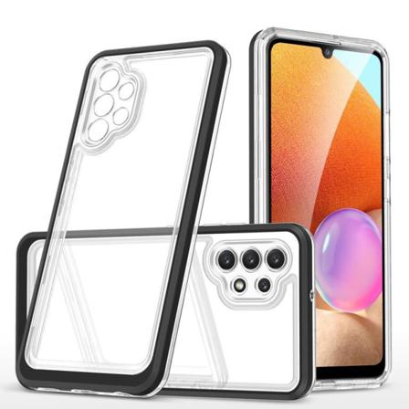 Galaxy A32 5G Kuori Clear 3in1 - Musta