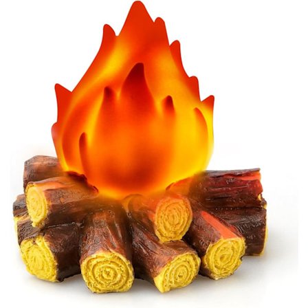 Bålplads Natlampe til Børn Børneværelsesindretning Træeffekt Lampe Festdekoration