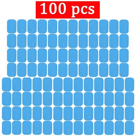 100 st Ersättningsabs-gelkuddar Muscle Electric Stimulator Kroppsträningsenhet Gelkuddar för EMS Abdominal ABS Trainer Gel Patch