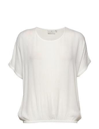 Amber Stanley Blouse Blouses Short-sleeved Valkoinen Kaffe