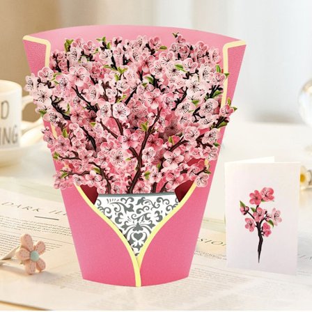 3D Pop Up -kukkakortit Syntymäpäiväkutsukortti 7 7