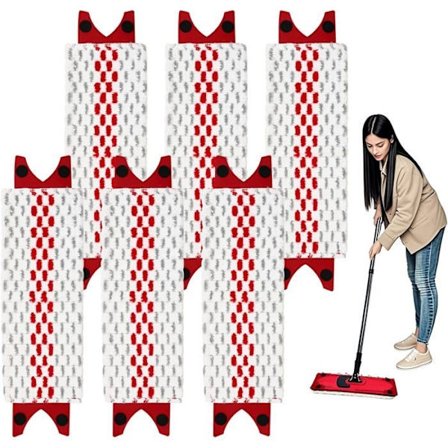 Pakke med 6 mikrofibermoppeputer for Vileda Ultramax mopp.