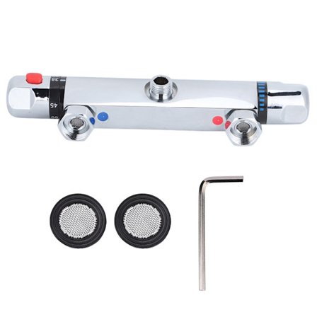 Moderni krominen termostaattinen suihkuhanan sekoitin tanko, korvaava venttiilin ulostulo, kodin kylpyhuonetarvike