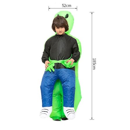 Halloween Uppblåsbar Fancy Rolig Klänning Vuxen Kid Kostym Alien
