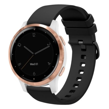 För Garmin Vivoactive 4S 18mm enfärgad mjuk watch