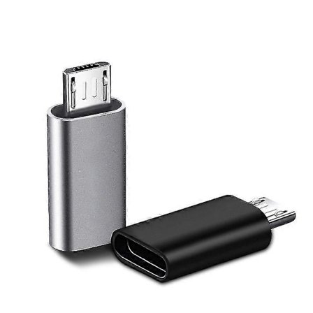 2 Stycken Usb C Adapter, Micro Usb Till Usb C Adapter, Usb C Till Micro Usb Kontakt Adapter, Typ C Hona Micro Usb Hane Kontakt Adapter För PC