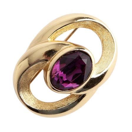 Dior Vintage Pre-owned brooche , Geel , Dames , Maat: ONE Size Vintage Sieraden