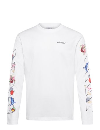Off-White Fresco Diag Skate L/S Tee - White - XS
