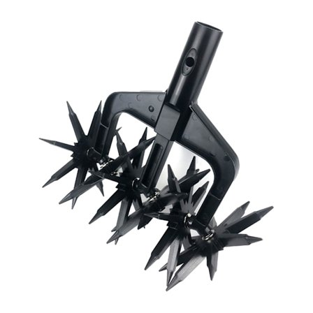 Puutarhanhoitoon pyörivä jyrsin, manuaalinen kultivaattori, käsikäyttöinen puutarhakultivaattori irrotettavilla piikeillä, uudelleenkylvö ruohon tai 