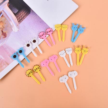10 STK Dekor Lunsjboks Tilbehør Fruktplukk Dyregafler for barn Multicolor onesize