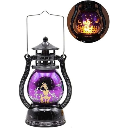 Tuliliekki Fire Lights Flame Light Halloween LED Lyhty Lamppu Halloween Noita Käsikäyttöinen LED Valo Lamppu Baariin KTV Kotiin Halloween Koristelu (