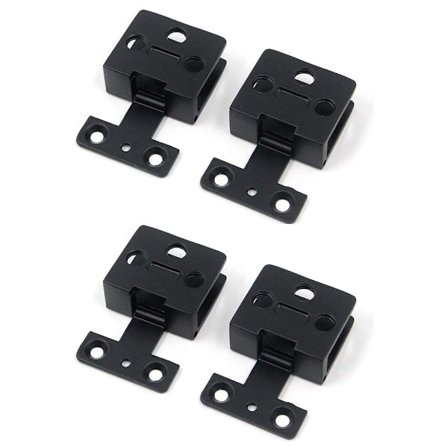 2 paria lasioven saranoita Vitriini Viinikaappi Klipsi Ovi Sarana Varaosia, Sopii 5-8mm Paksulle Lasille C