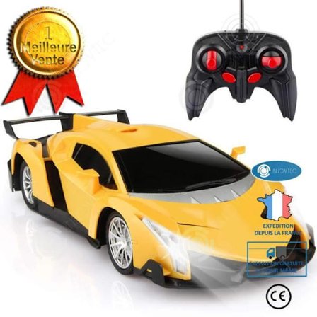 Fjärrstyrd leksak - TECH DISCOUNT - Racingbil - Färg orange - Ålder 7-14 år - Driftljus