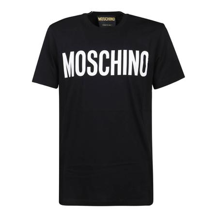 Moschino, Logo Printed T-Shirt 0701 7041 Czarny, Mężczyzna, Rozmiar: S