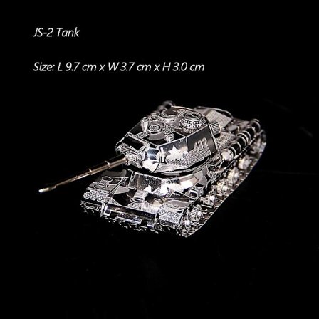 3D Metallpussel DIY Manuell Berömda Tank Militärserie Tiger Tanks T-34 Js-2 M1a1 Tankmodell Montera Pussel