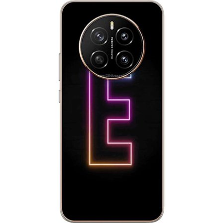 Kompatibel Mobilcover til Honor Honor Magic7 Minimalistisk neonbogstav E i lyse farver mod mørk baggrund i moderne og stilren design