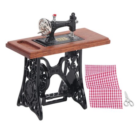 1/2 tomme dukkehus miniature simuleret symaskine model legetøjstilbehør