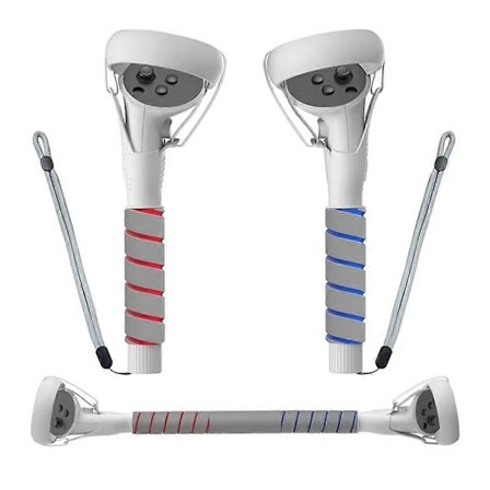 Håndtakstilbehør for Oculus Quest 2 Kontroller VR Gorilla Tag Lange Armer Grips for Meta Beat Saber