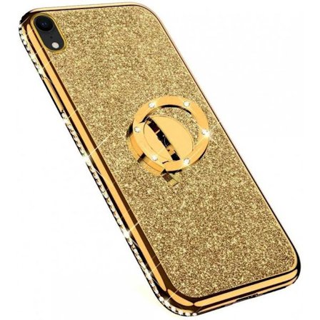 iPhone XR iskunvaimenninkotelo, jossa sormusteline tekojalokivi