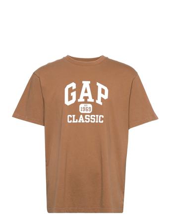 100% Organic Cotton Archive Gap Arch Logo T-Shirt Brown GAP