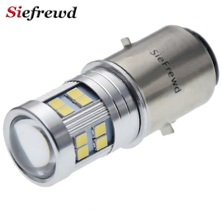 1 stk. BA20D LED 6V 12V Motorcykel Forlygtepære 2835 24SMD H6 Scooter Knallert ATV Moto Hi/Lo Fjernlys Hvid