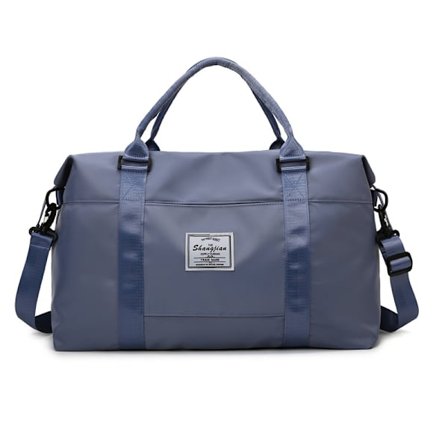 Vanntett Slitesterk Gymbag Sports Reisebag med Vått Tørt Rom 48x17x28cm for Menn Kvinner Svømming Fitness Blå