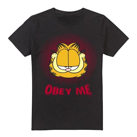 Garfield Herr Obey Me T-Shirt M Svart