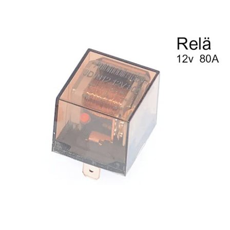 80A relé 12v for tilkobling av f.eks. ekstralys xenon eller LED-rampe