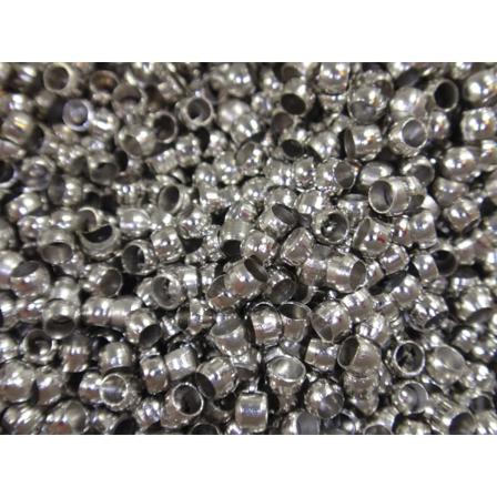 400st Platinafärgade Klämpärlor 1,8mm Nickelfria