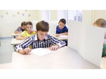 Studyscreen 50x70cm 3-delar 90/fp - Lyreco - Skolmöbler och inredning - Ljudabsorbenter - Bordskärmar